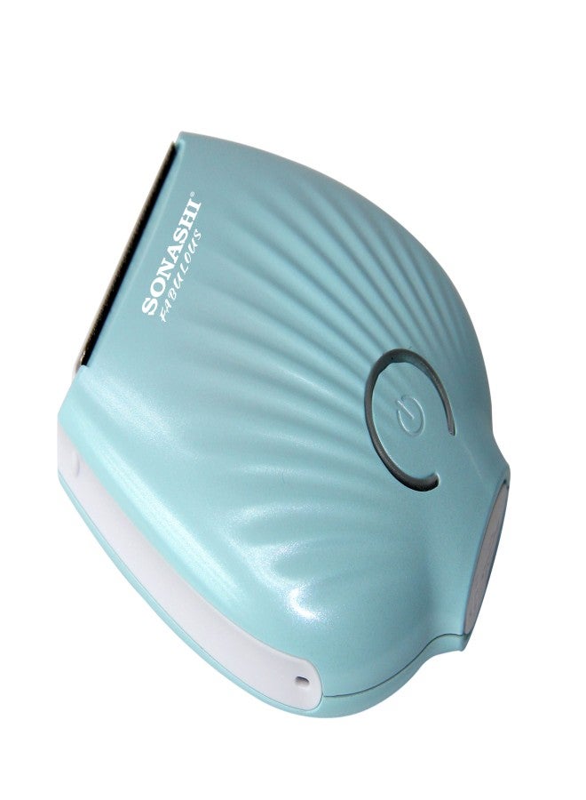 SONASHI Rechargeable Mini Lady Shaver With Sharp Stainless Steel Blade Continuous Working Time of 90 Minutes Portable And Washable Design USB Cord Pouch Cleaning Brush  SLD-815 Sea Green  - Image 3