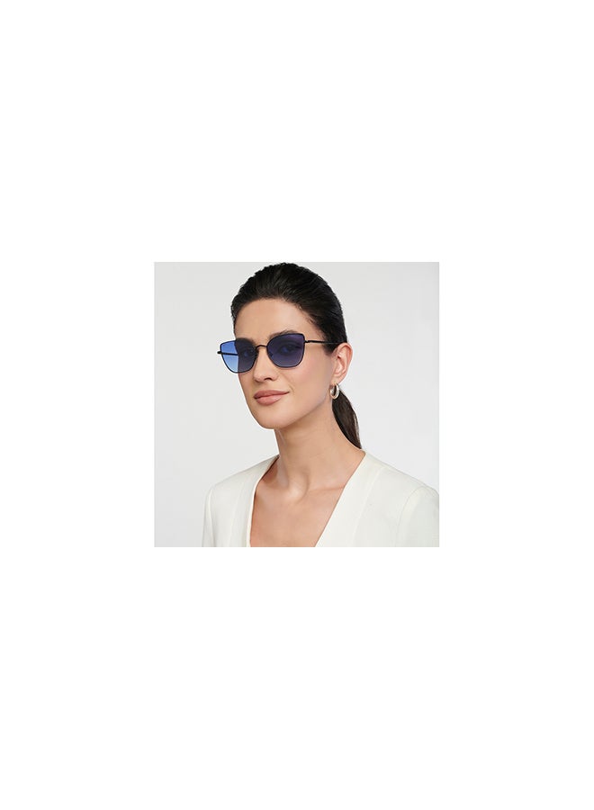VINCENT CHASE Vintage Full Rim Cat Eye Shape Polarized & UV Protected Sunglasses VC S14079 - Lens Size: 54mm - Black  - Image 3