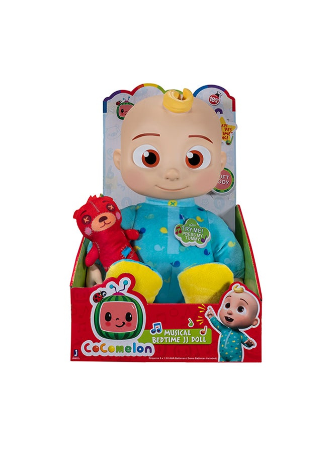 Cocomelon Beautiful Cute Plush Roto Bedtime Musical Jj Doll With 7 Sounds And Cuddling Toy 17.78x15.87x30.48cm - Image 1