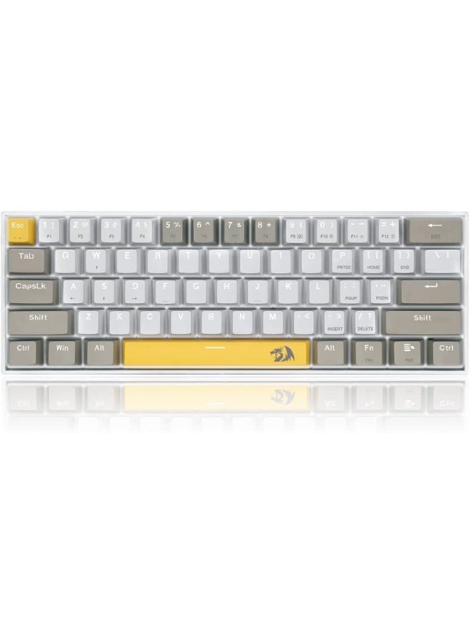 K606 Lakshmi Gaming Keyboard Yellow White Gray [Brown switch]