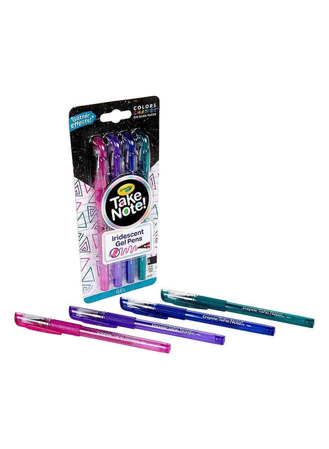 Crayola 4 Count Iridescent  Gel Pens 1.68 x 9.22 x 19.38cm  - Image 2