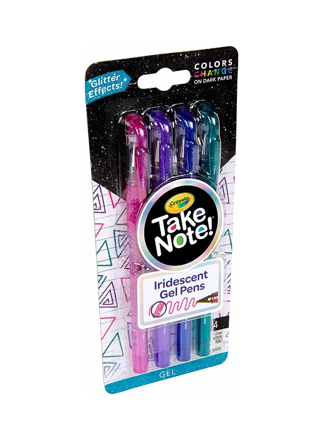 Crayola 4 Count Iridescent  Gel Pens 1.68 x 9.22 x 19.38cm  - Image 3
