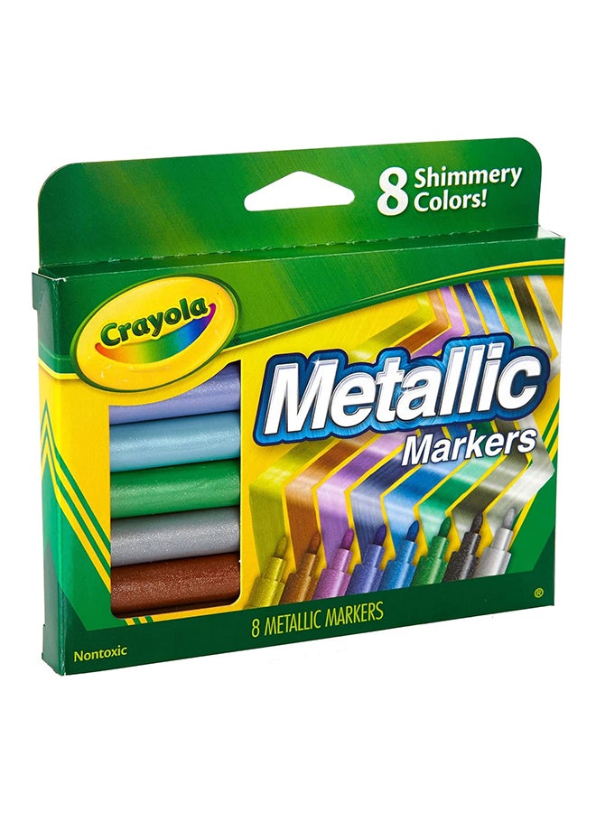 Crayola 8-Piece Project Metallic Markers ‎1.27 x 14.94 x 12.7cm - Image 1