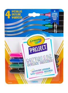 4-Piece Project Metallic Outline Markers ‎2.13 x 16.21 x 20.65cm