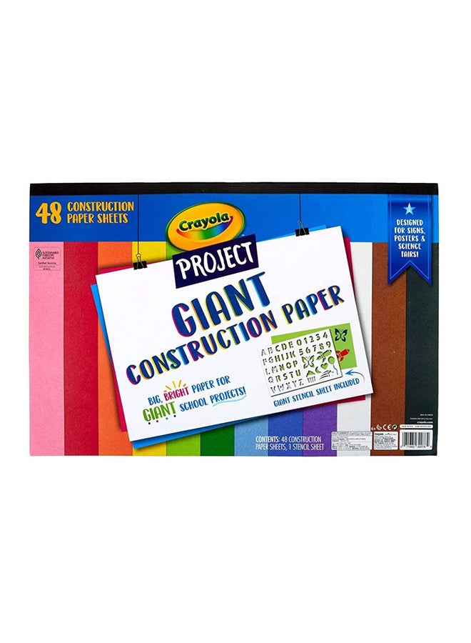 كرايولا ورق البناء العملاق للمشروع مكون من 48 قطعة - Image 1