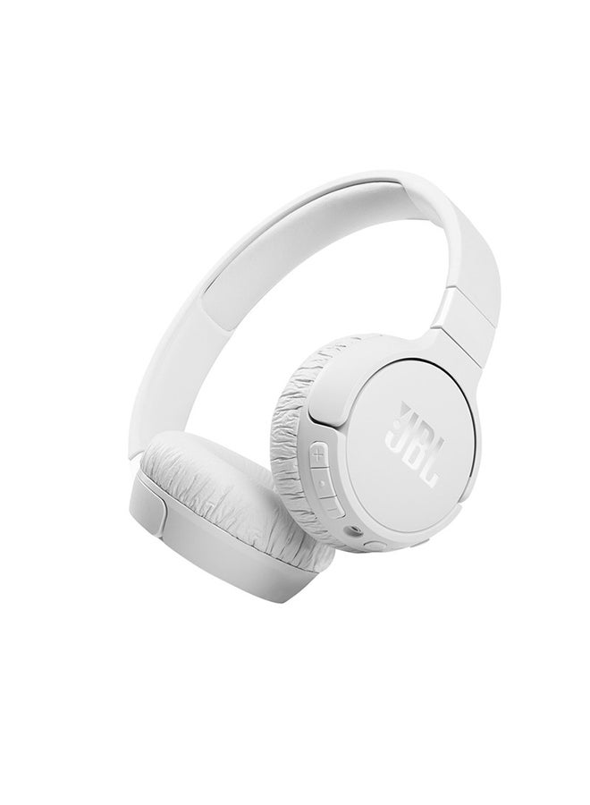 JBL - Tune 660NC Wireless On-Ear Active Noise-Cancelling Headphones White - Image 1