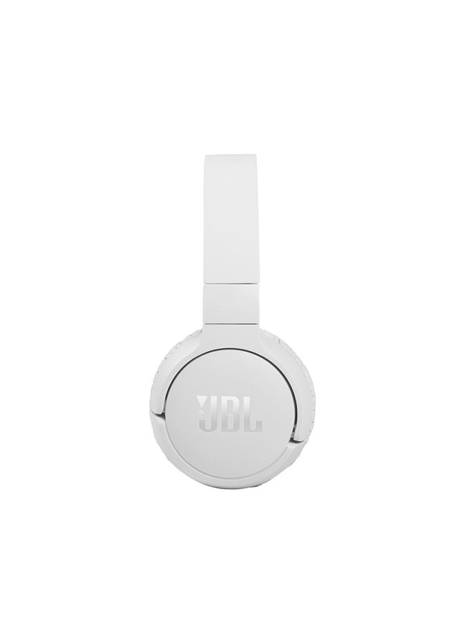 JBL - Tune 660NC Wireless On-Ear Active Noise-Cancelling Headphones White - Image 1