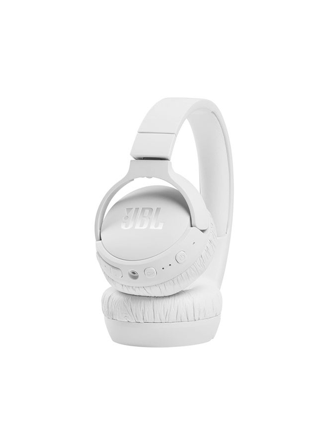 JBL - Tune 660NC Wireless On-Ear Active Noise-Cancelling Headphones White - Image 1