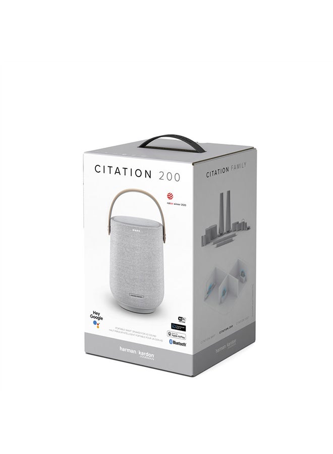 JBL - Harman Kardon Citation 200 Portable Smart Speaker for HD Sound Grey - Image 1
