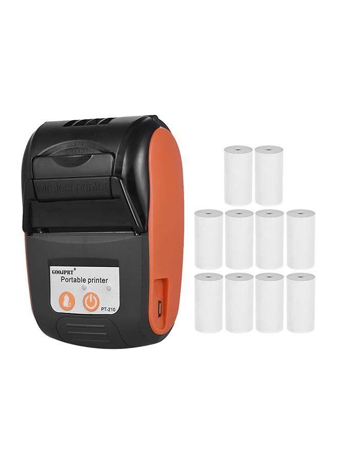 GOOJPRT Wireless Portable Printer Orange/Black  - Image 1