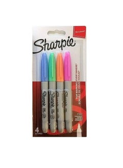 Sharpie 4-Piece Fine Tip Pastel Colors Permanent Marker Set Multicolour 