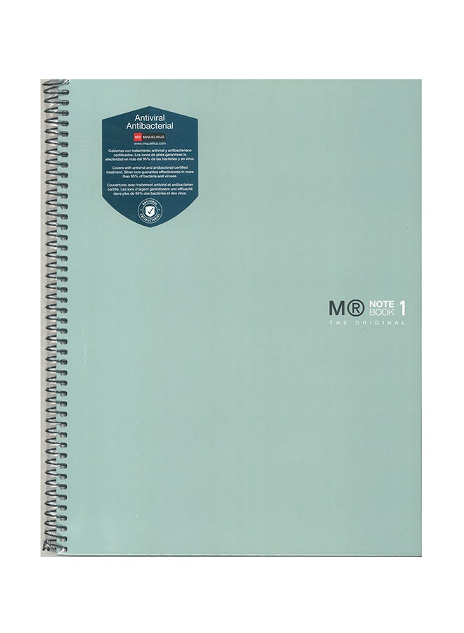 A4 Size Single Line Spiral Notebook With 80 Sheets Blue