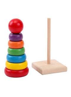 Generic Creative Lightweight Rainbow Ring Towertoddler Toy For Kids, Multicolour  - Image 1