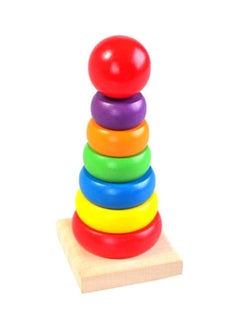 Generic Creative Lightweight Rainbow Ring Towertoddler Toy For Kids, Multicolour  - Image 3