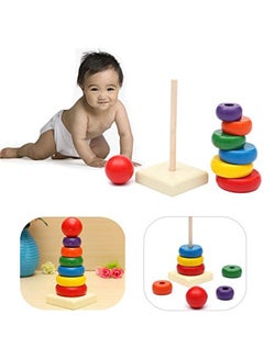 Generic Creative Lightweight Rainbow Ring Towertoddler Toy For Kids, Multicolour  - Image 4