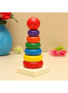Generic Creative Lightweight Rainbow Ring Towertoddler Toy For Kids, Multicolour  - Image 5