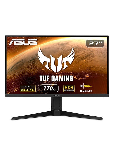 TUF VG27AQ1A Gaming Monitor 27-inch WQHD (2560x1440), IPS Panel Technology, 1ms Response Time, 170Hz Refresh Rate, HDR10, G-SYNC Compatible, FreeSync Premium, Built-in Speakers Black