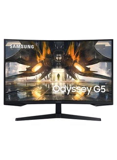 Odyssey G5 Curved Gaming Monitor 32-inch WQHD (2560x1440) HDR10, VA Panel Technology, 1ms Response Time, 165Hz Refresh Rate, Free Sync Premium Black