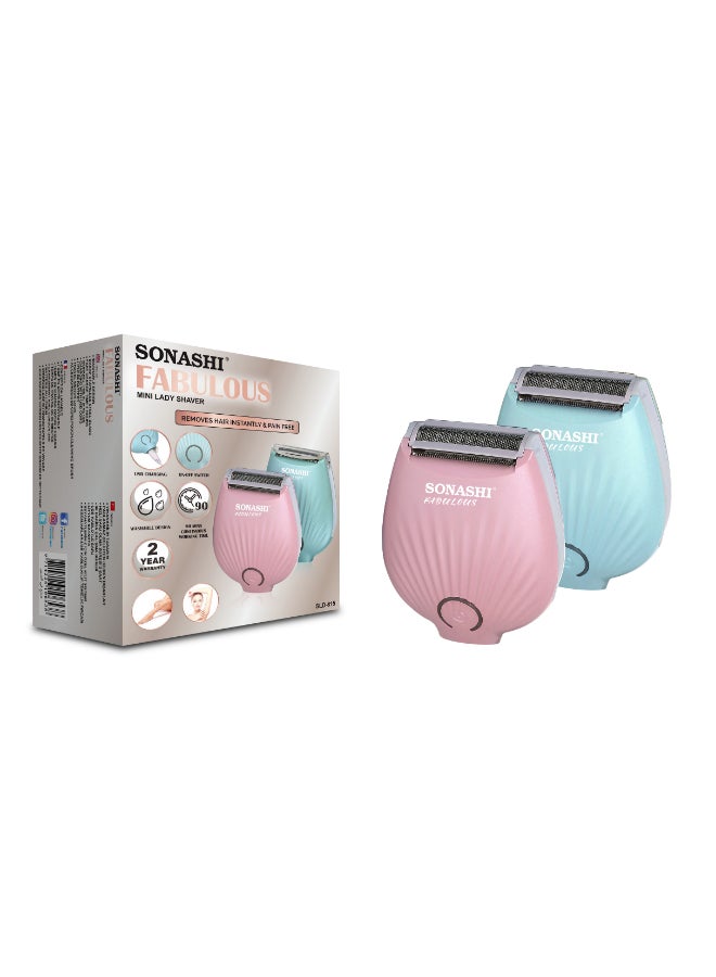 SONASHI - Rechargeable Mini Lady Shaver With Sharp Stainless Steel Blade Continuous Working Time of 90 Minutes Portable And Washable Design USB Cord Pouch Cleaning Brush  SLD-815 Pink - Image 1