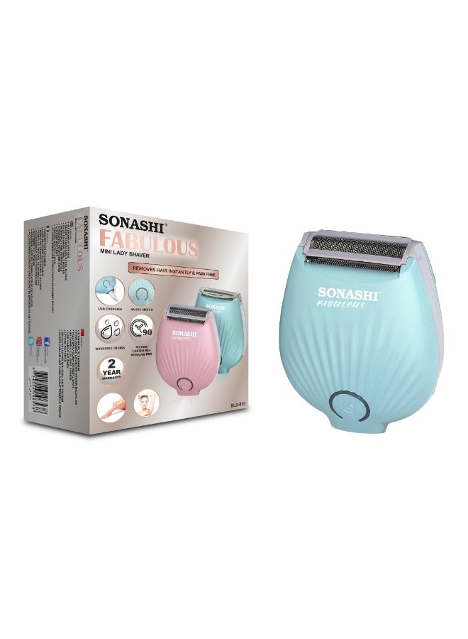 SONASHI Rechargeable Mini Lady Shaver With Sharp Stainless Steel Blade Continuous Working Time of 90 Minutes Portable And Washable Design USB Cord Pouch Cleaning Brush Sea  SLD-815 Sea Green  - Image 5