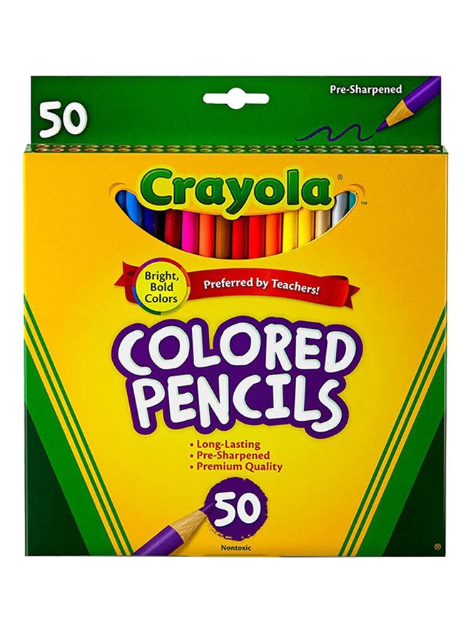 كرايولا أقلام تلوين رصاصية طويلة 50 قيراطاً 5.1 x 2.5 x 7.6سم - Image 1