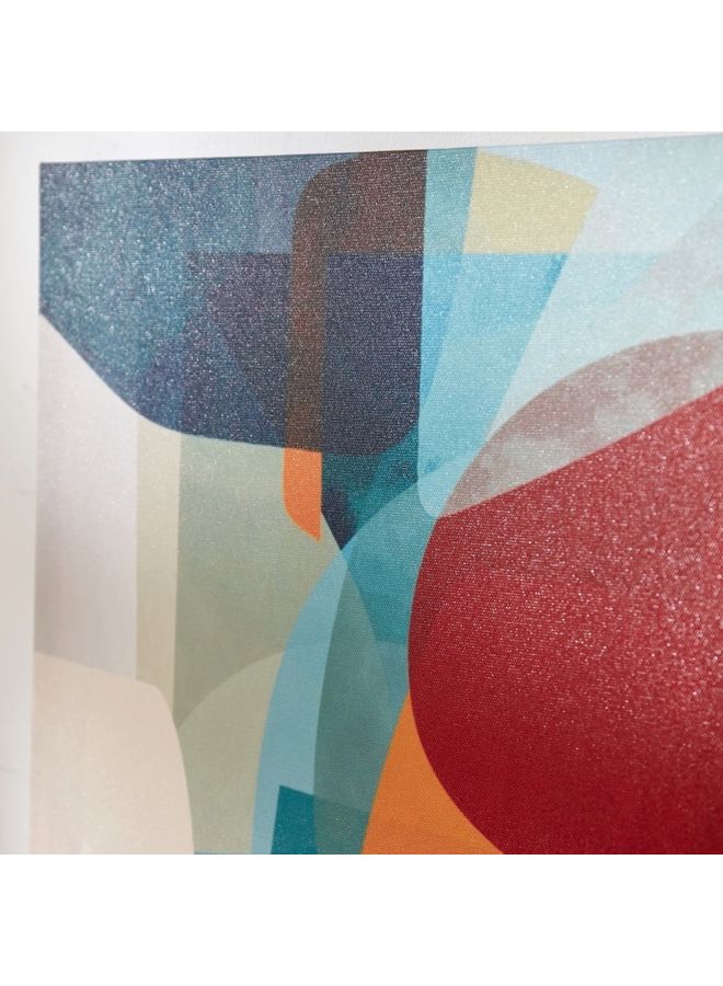 Home Box - Elmer Abstract Print Canvas Framed Picture Multicolour 40x1.8x40cm - Image 1