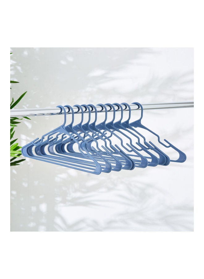 هوم بوكس طقم علّاقات ملابس بلاستيك 10 قطع من كياتيت أزرق 22 x 0.7سم - Image 2