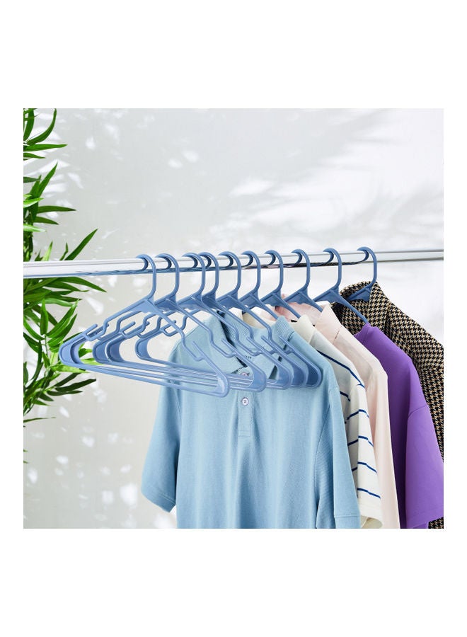 هوم بوكس طقم علّاقات ملابس بلاستيك 10 قطع من كياتيت أزرق 22 x 0.7سم - Image 3