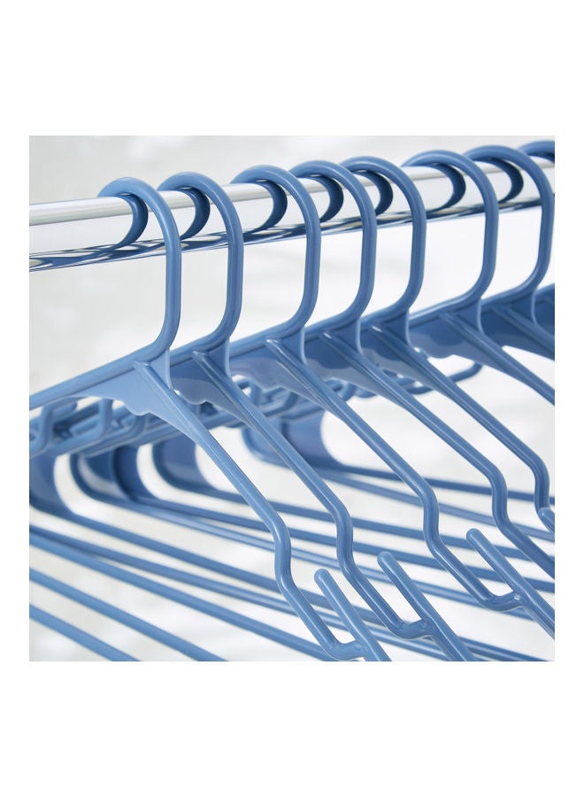 هوم بوكس طقم علّاقات ملابس بلاستيك 10 قطع من كياتيت أزرق 22 x 0.7سم - Image 4