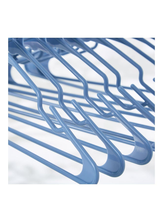 هوم بوكس طقم علّاقات ملابس بلاستيك 10 قطع من كياتيت أزرق 22 x 0.7سم - Image 5