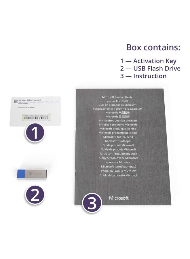 Microsoft 10 Pro USB Box 32/64BIT With Lifetime Licence Activation Product Key Card 1PC White  - Image 4