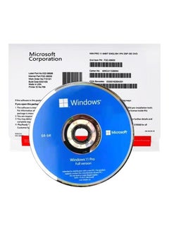 Microsoft 11 Pro DVD Sealed Pack 64 bit Lifetime License 1 PC Retail Blue  - Image 1