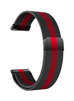 MARGOUN Stainless Steel Milanese Mesh Replacement Band For Samsung Galaxy Watch Active/Active 2 20mm Red/Black  - Image 2