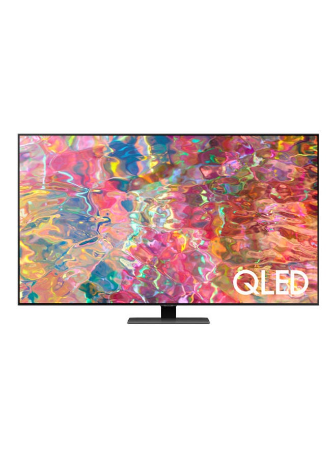 Samsung - 65 Inch TV QLED 4K Carbon Silver Quantum HDR 12x Dolby Atmos Audio Smart Hub with 4 Speakers and In-Built Woofer Direct Full Array  (2022) QA65Q80BAUXSA Black - Image 1