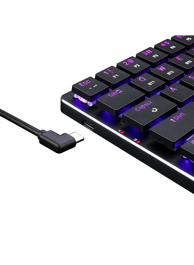 REDRAGON - Redragon K624P Elise Pro Rgb 60% Wireless 2.4Ghz / Bluetooth 5.0 / Wired Type C Gaming Mechanical Keyboard – Low Profile Blue Switches (Black) - Image 1