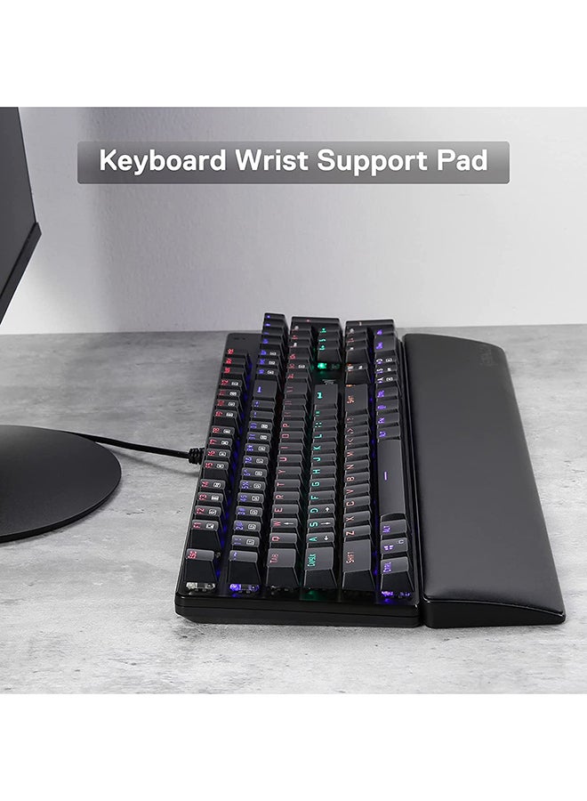 REDRAGON - Redragon P037 Meteor L Computer Keyboard Wrist Rest Pad, Size 17.12 x 2.87 in, 0.78 inch (20mm) Height, Black. - Image 1