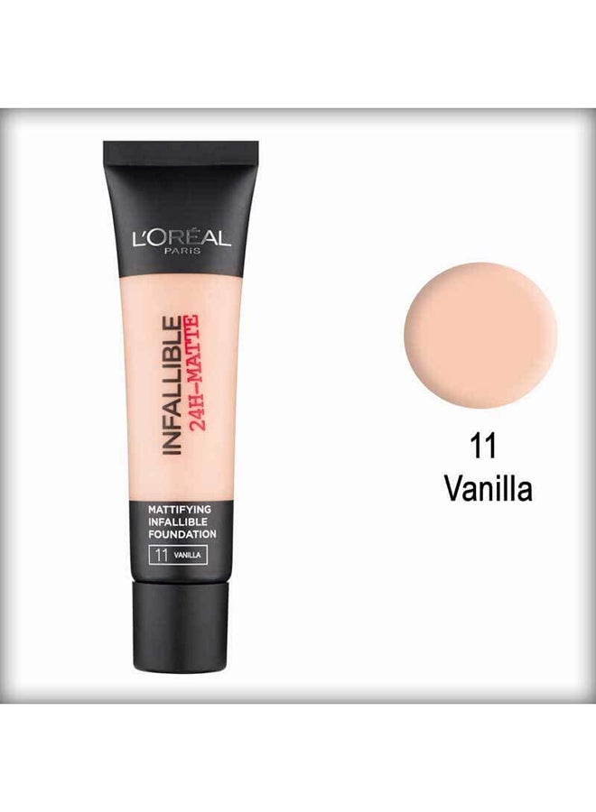 L'OREAL PARIS Infallible 24H Matte Face Foundation 11 Vanilla - Image 3