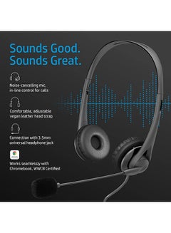 HP On-Ear G2 Stereo Wired Headset Black  - Image 5