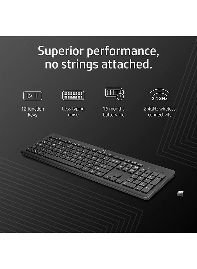 HP 230 Wireless Keyboard Black  - Image 2