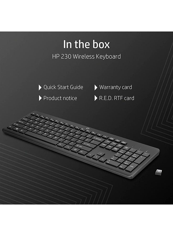 HP 230 Wireless Keyboard Black  - Image 4