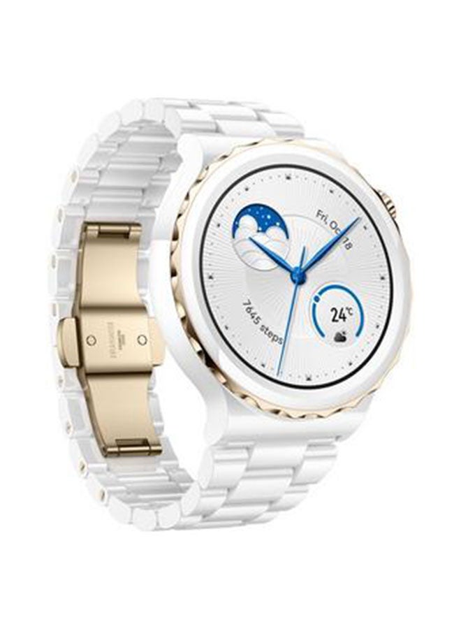 هواوي ساعة ذكية GT3 برو بميزة تتبع الصحة واللياقة البدنية ذهبي/ أبيض - Image 1