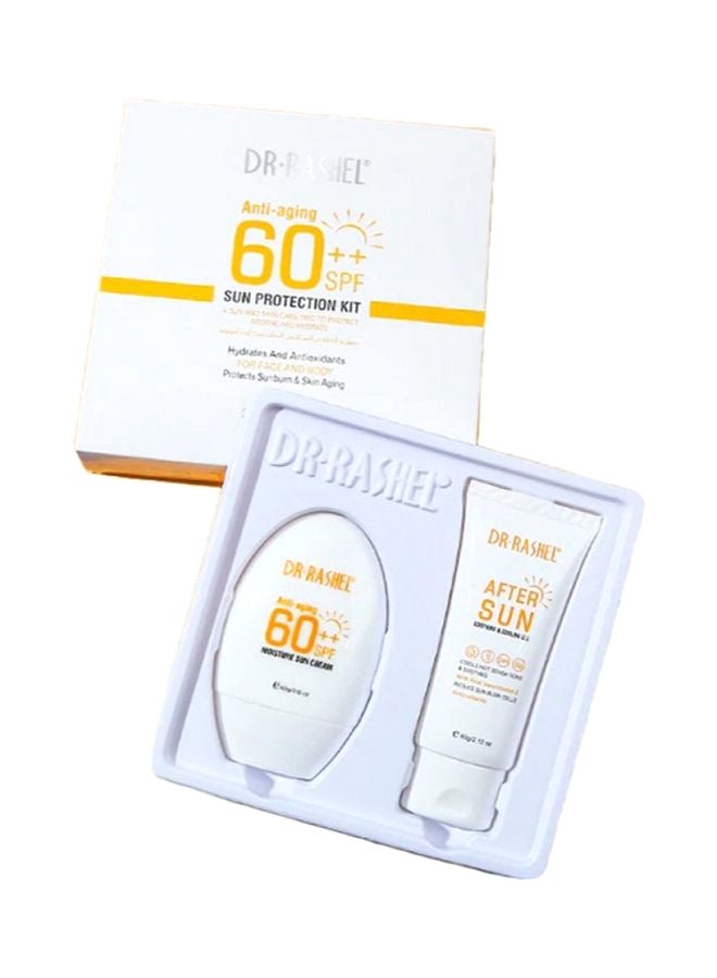 دكتور راشيل مجموعة الحماية من الشمس بعامل الحماية من الشمس  60 ++ SPF لمكافحة علامات التقدم في السن 60جرام  - Image 1