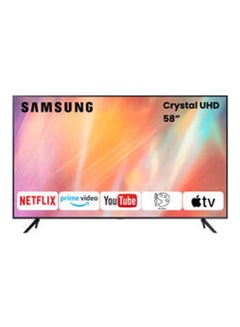 58 Inches AU7000 Crystal UHD 4K Flat Smart TV (2021) 58AU7000 Titan Black