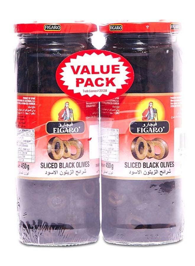 Figaro Sliced Black Olives 450grams pack_of_2