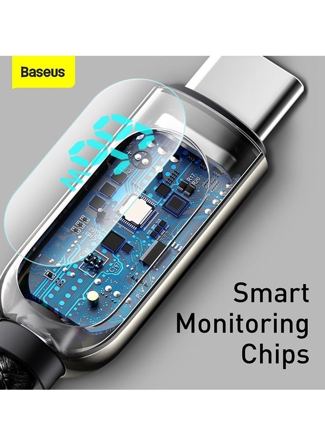 Baseus USB to Type C 66W Digital Display Fast Charging Data Cable 6A 1m Black - Image 5