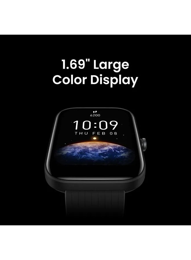 Bip 3 Smartwatch With 1.69 Inch Large Color Display 2 Weeks Battery Life And 60 Sports Mode Black 