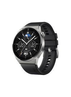 HUAWEI Watch GT 3 Pro SmartWatch Heart Rate & Blood Oxygen Monitoring Light Titanium Case With Fluoroelastomer StrapWatch Black  - Image 3