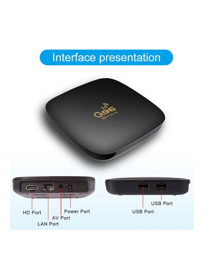 Q96 Mini Smart Android 10.0 TV Box 2GB/16GB Amlogic S905L رباعي النواة 2.4G 5G WIFI 4K H265 مشغل الوسائط رباعي النواة مع منافذ LAN HDMI AV - v1656320609/N53333441A_6