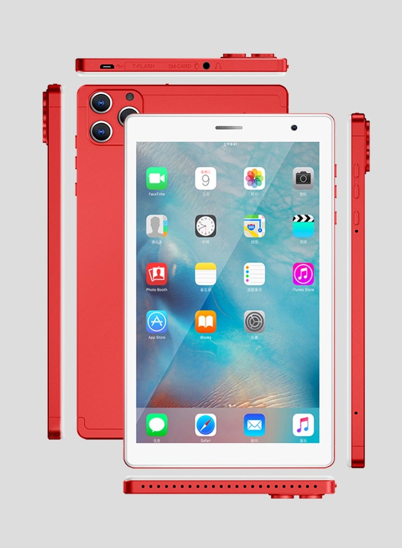 سي آيديا تابلت ذكي مقاس 7 بوصة CM513 Pro Android Tab مع ذاكرة تخزين داخلية 128 جيجابايت وذاكرة وصول عشوائي 4 جيجابايت رباعي النواة وواي فاي 5G LTE للأطفال، أحمر  - Image 4
