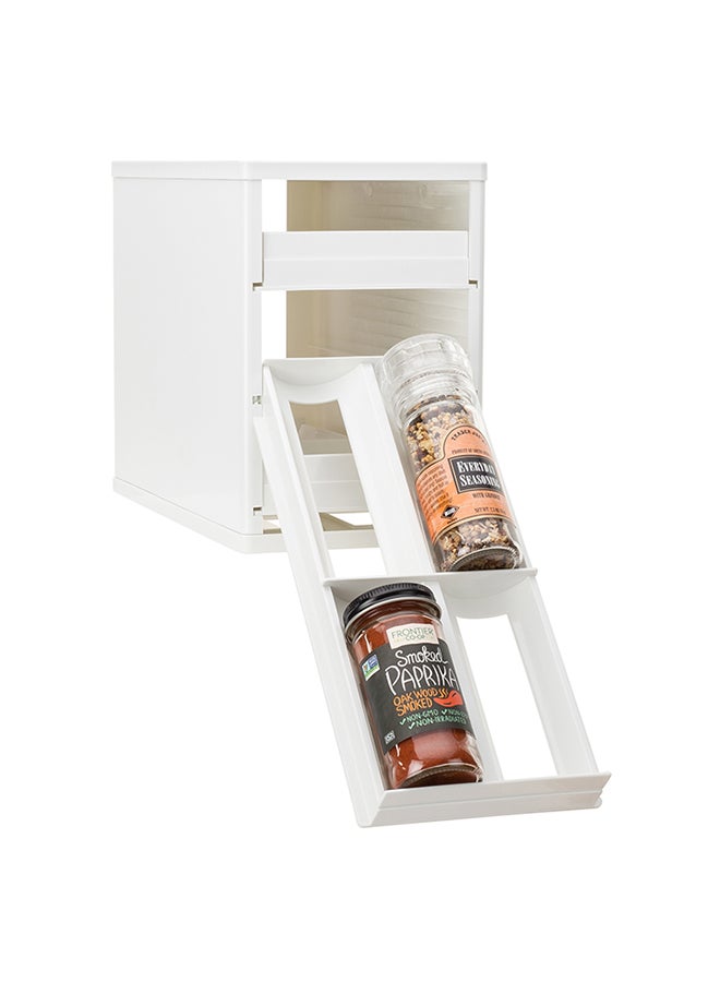 YouCopia - YouCopia 12-Bottle Medicine Cabinets And Organizers, Plastic, White, W 5.8 x H 8.6 L 10.9 inch, 01121-01-WHT White 27.69x14.73x21.84cm - Image 1